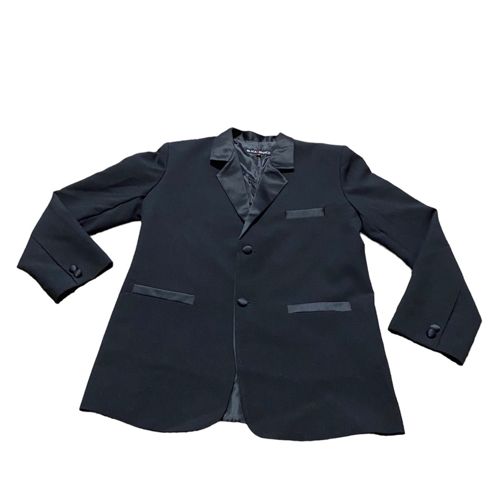 Black N Bianco Boys Suit Jacket In Black, Size 16